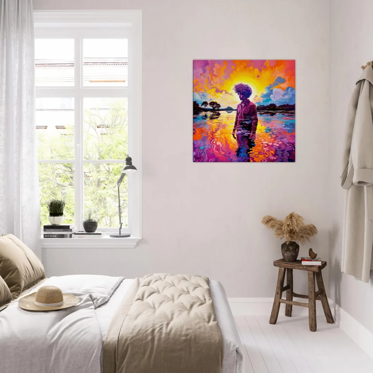 peinture psychédélique dans le lac