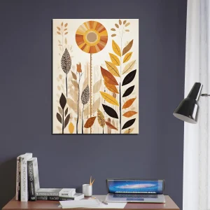 Cadre Art boho feuilles couleurs d'automne