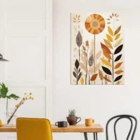 Cadre Art boho feuilles couleurs d’automne art boho feuilles couleurs d'automne