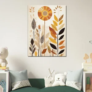 Cadre Art boho feuilles couleurs d'automne