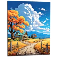 petite maison de campagne tranquille