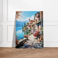 Tableau Sur les bords du lac de Come sur les bords du lac de come