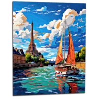 Tableau mural Voilier sur la Seine a Paris voilier sur la seine a paris