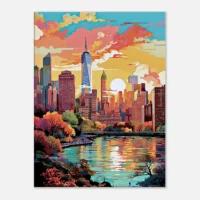automne à manhattan au coucher de soleil