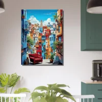 Cadre de Barcelone, ville colorée et ensoleillée barcelone, ville colorée et ensoleillée