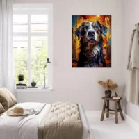 chaos artistique canin chien et peinture