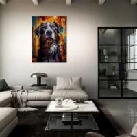 chaos artistique canin chien et peinture