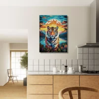 Cadre mural Gardien mystique Tigre au crépuscule gardien mystique tigre au crépuscule