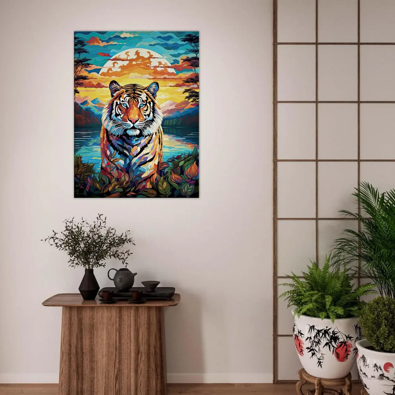 Cadre mural Gardien mystique Tigre au crépuscule gardien mystique tigre au crépuscule