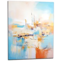 horizon breton abstrait, teintes douces