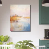 pastel abstrait des cotes bretonnes