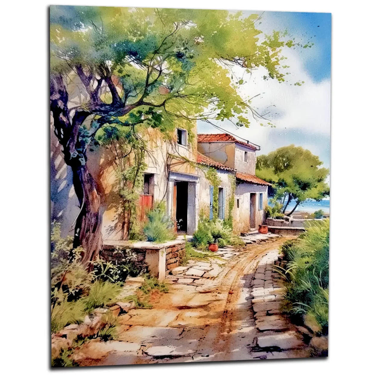 Peinture Village pittoresque de l’ile d’Oléron village pittoresque de l'ile d'oléron