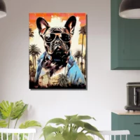 Cadre Bouledogue Français cool à Los Angeles bouledogue français cool à los angeles