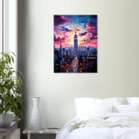 crépuscule urbain : new york en couleurs vibrantes