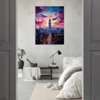 crépuscule urbain : new york en couleurs vibrantes