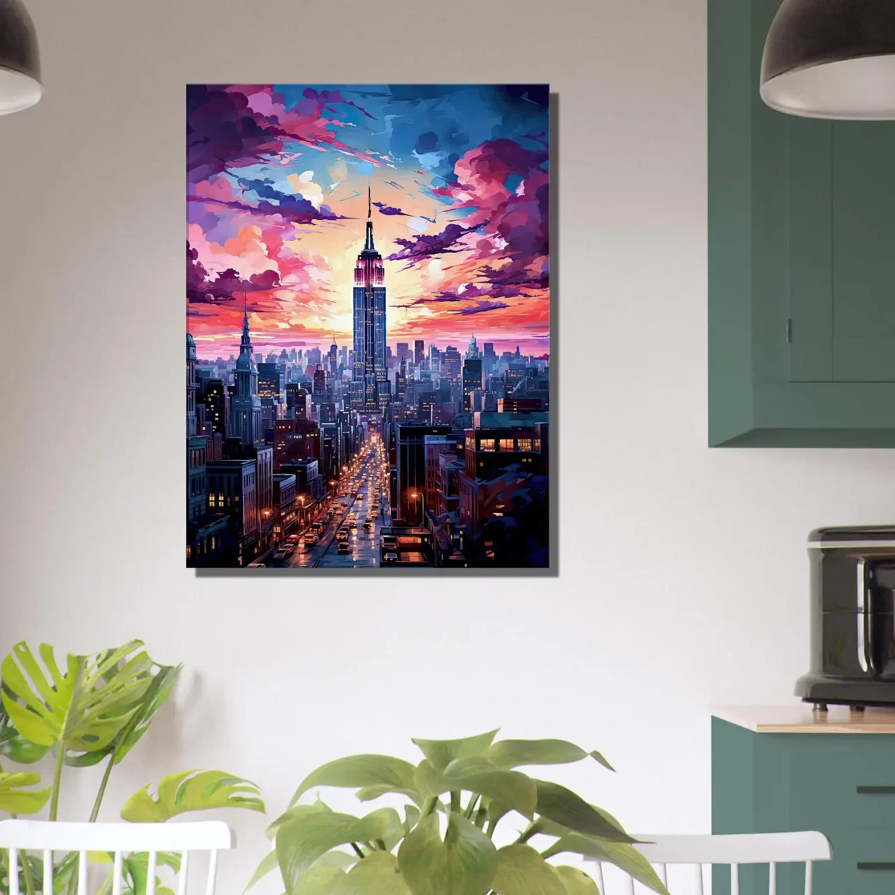crépuscule urbain : new york en couleurs vibrantes