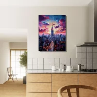 crépuscule urbain : new york en couleurs vibrantes