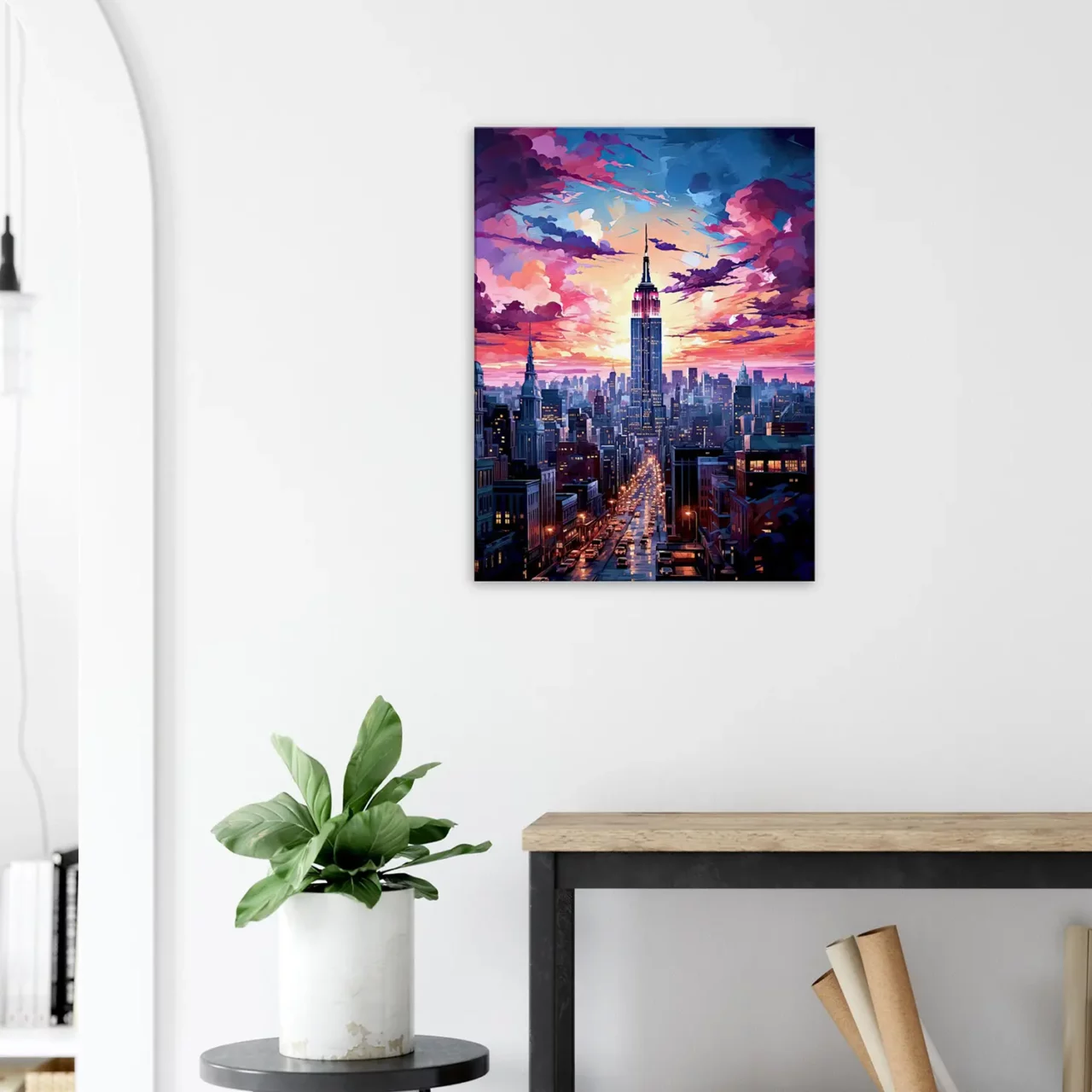 crépuscule urbain : new york en couleurs vibrantes