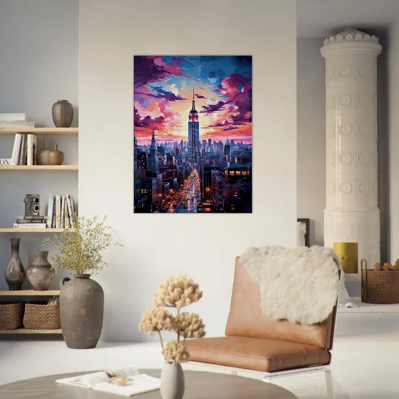 crépuscule urbain : new york en couleurs vibrantes