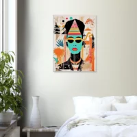 eclat egyptien en style urbain basquiat