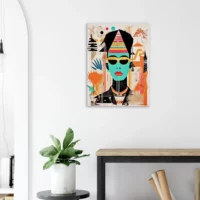 eclat egyptien en style urbain basquiat