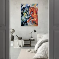 Peinture Le combat de chevaux – Duel de couleur le combat de chevaux duel de couleur