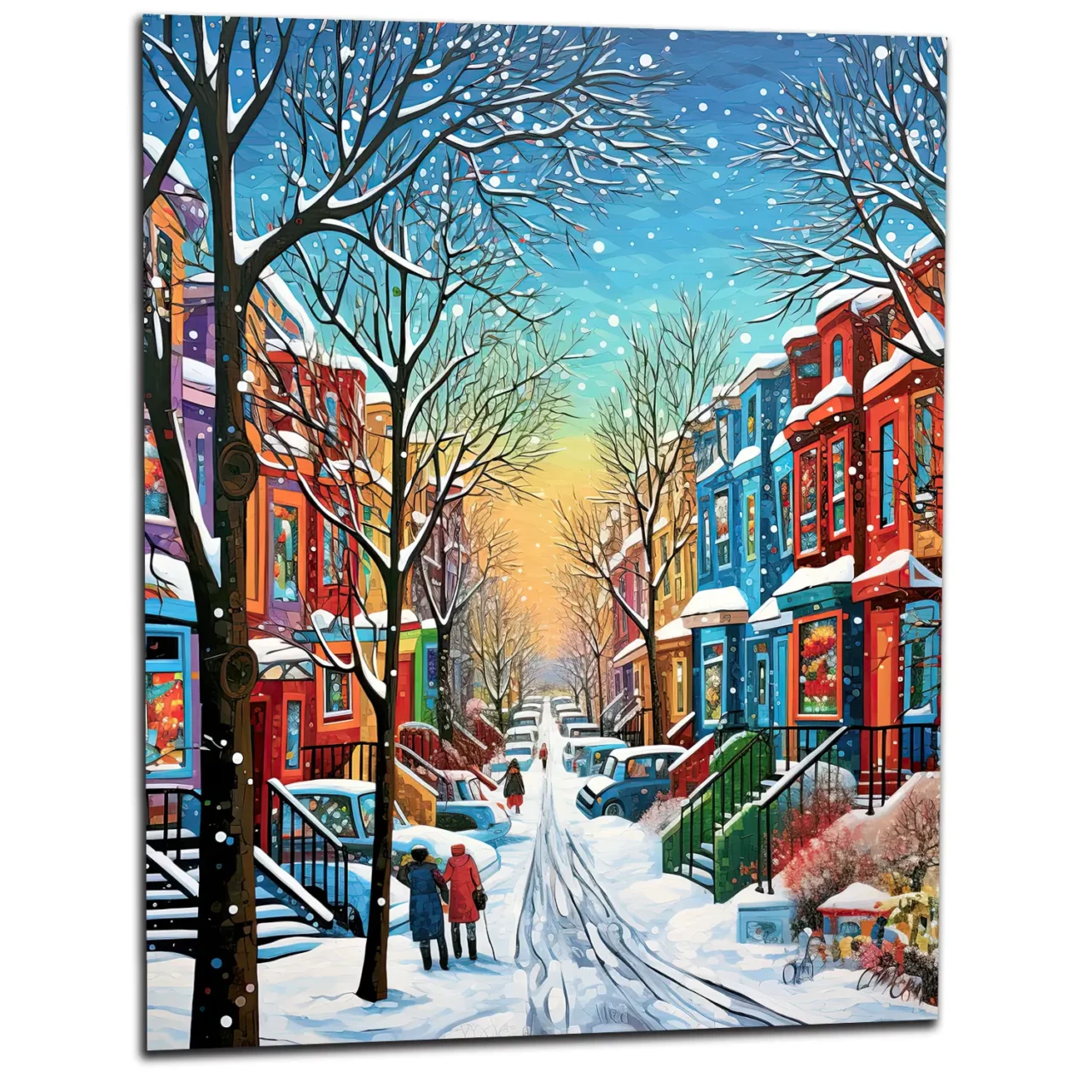 Toile Série Hiver Montréal – Peinture 1 série hiver montréal peinture 1