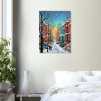 Toile Série Hiver Montréal – Peinture 1 série hiver montréal peinture 1