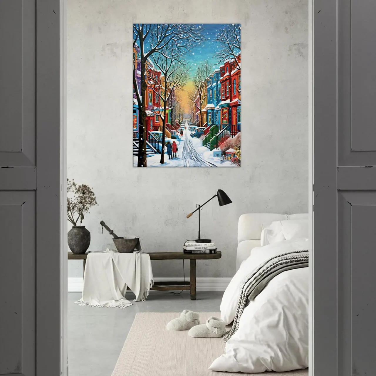 Toile Série Hiver Montréal – Peinture 1 série hiver montréal peinture 1