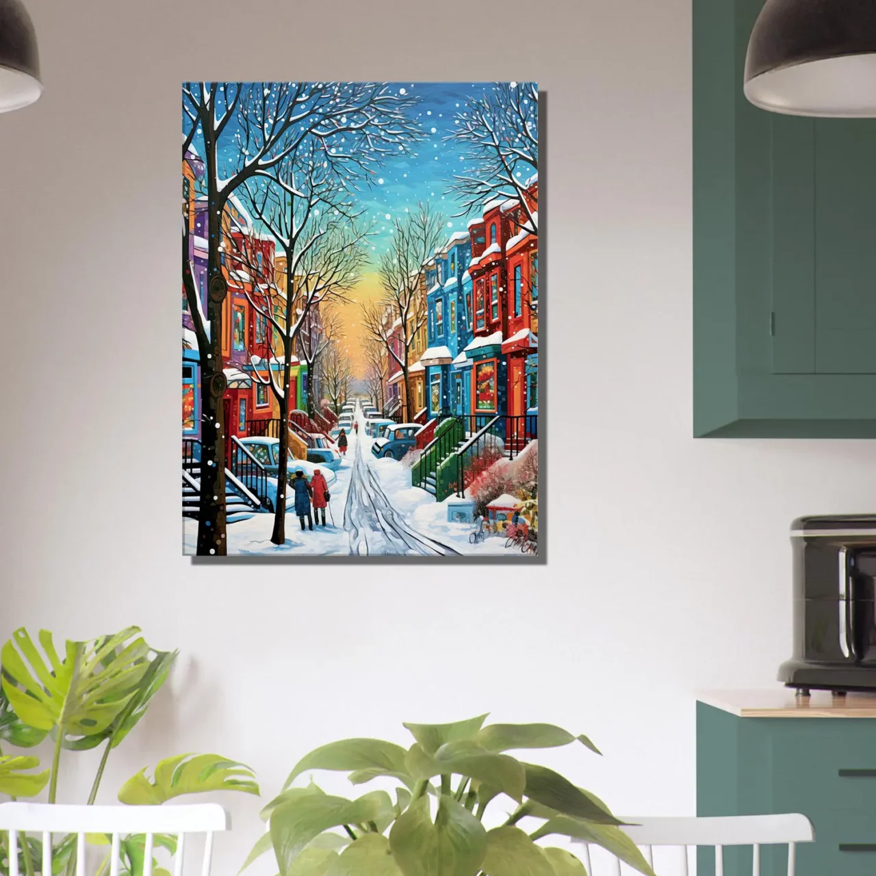 Toile Série Hiver Montréal – Peinture 1 série hiver montréal peinture 1