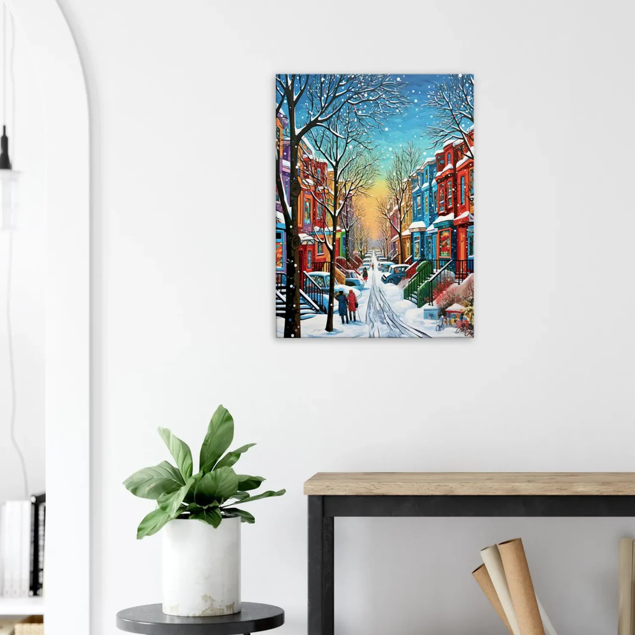 Toile Série Hiver Montréal – Peinture 1 série hiver montréal peinture 1