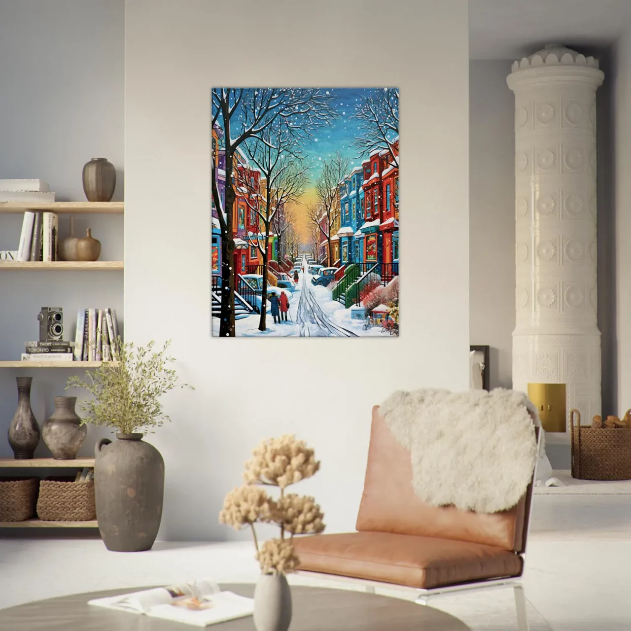 Toile Série Hiver Montréal – Peinture 1 série hiver montréal peinture 1