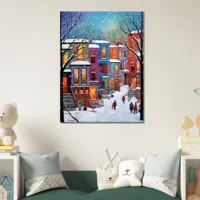 Toile Série Hiver Montréal – Peinture 2 série hiver montréal peinture 2