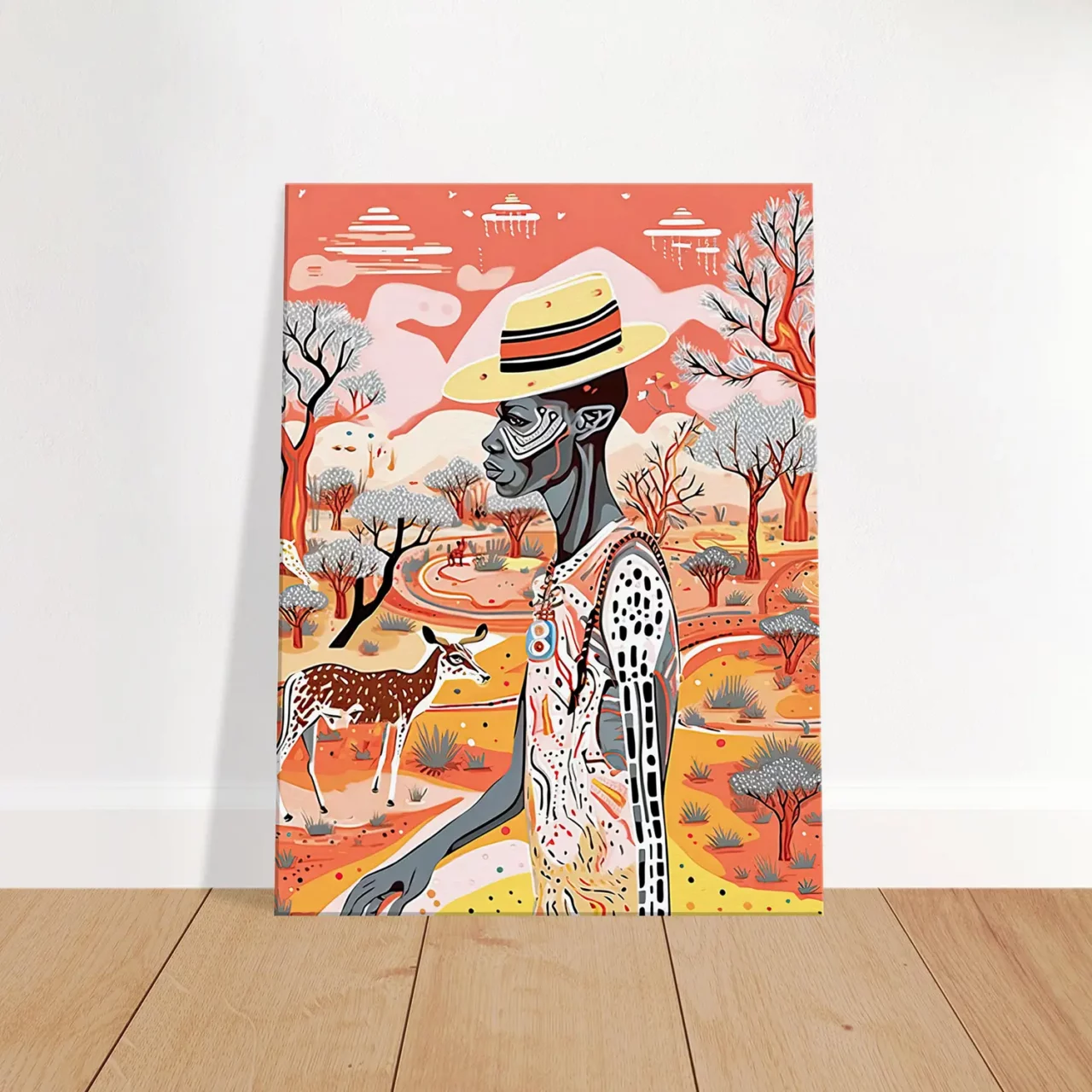 Tableau d’Art Australien pastel et Aborigène art australien pastel et aborigène