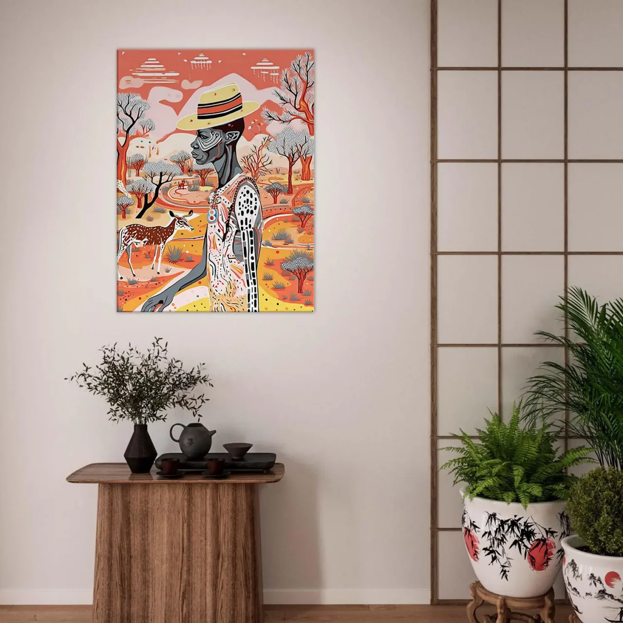 Tableau d’Art Australien pastel et Aborigène art australien pastel et aborigène
