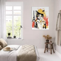 Cadre Charme parisien à travers les yeux d’un chat artiste charme parisien à travers les yeux d’un chat artiste