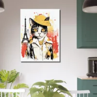 Cadre Charme parisien à travers les yeux d’un chat artiste charme parisien à travers les yeux d’un chat artiste