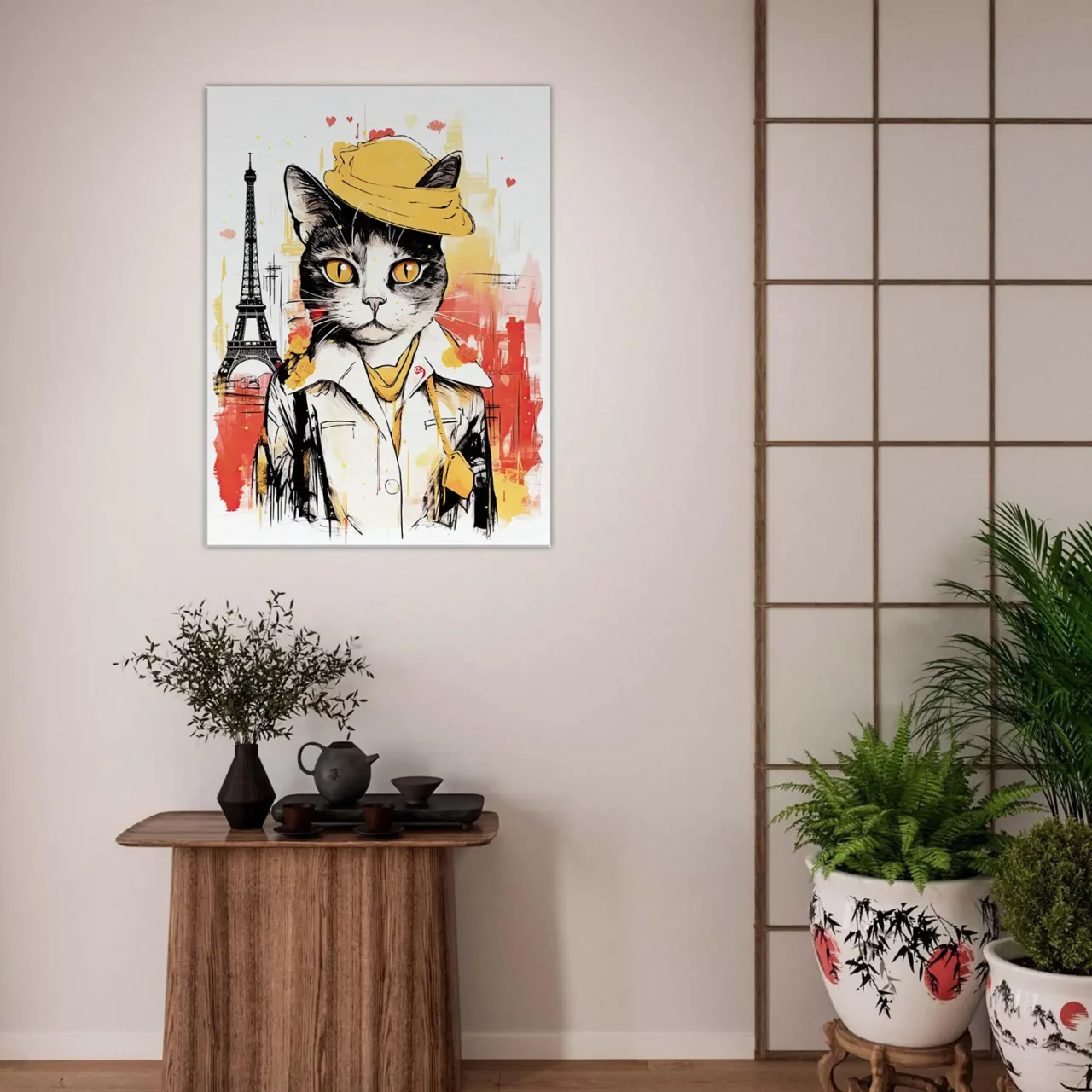 Cadre Charme parisien à travers les yeux d’un chat artiste charme parisien à travers les yeux d’un chat artiste