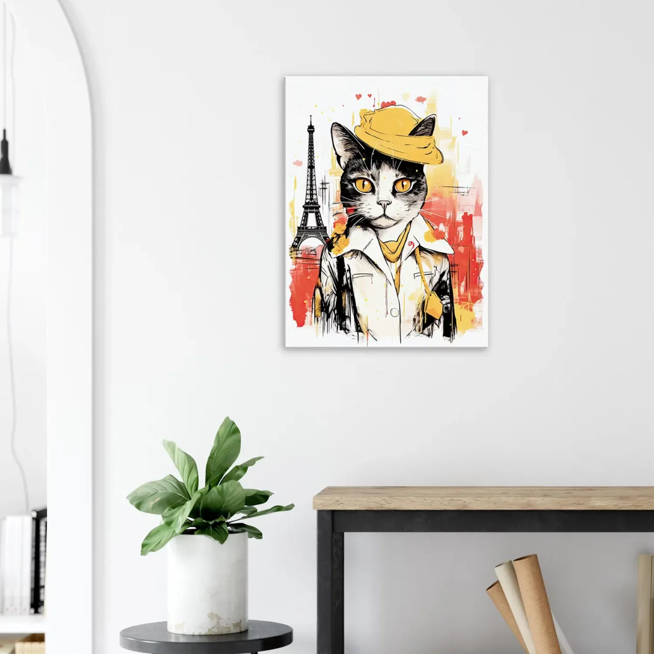 Cadre Charme parisien à travers les yeux d’un chat artiste charme parisien à travers les yeux d’un chat artiste