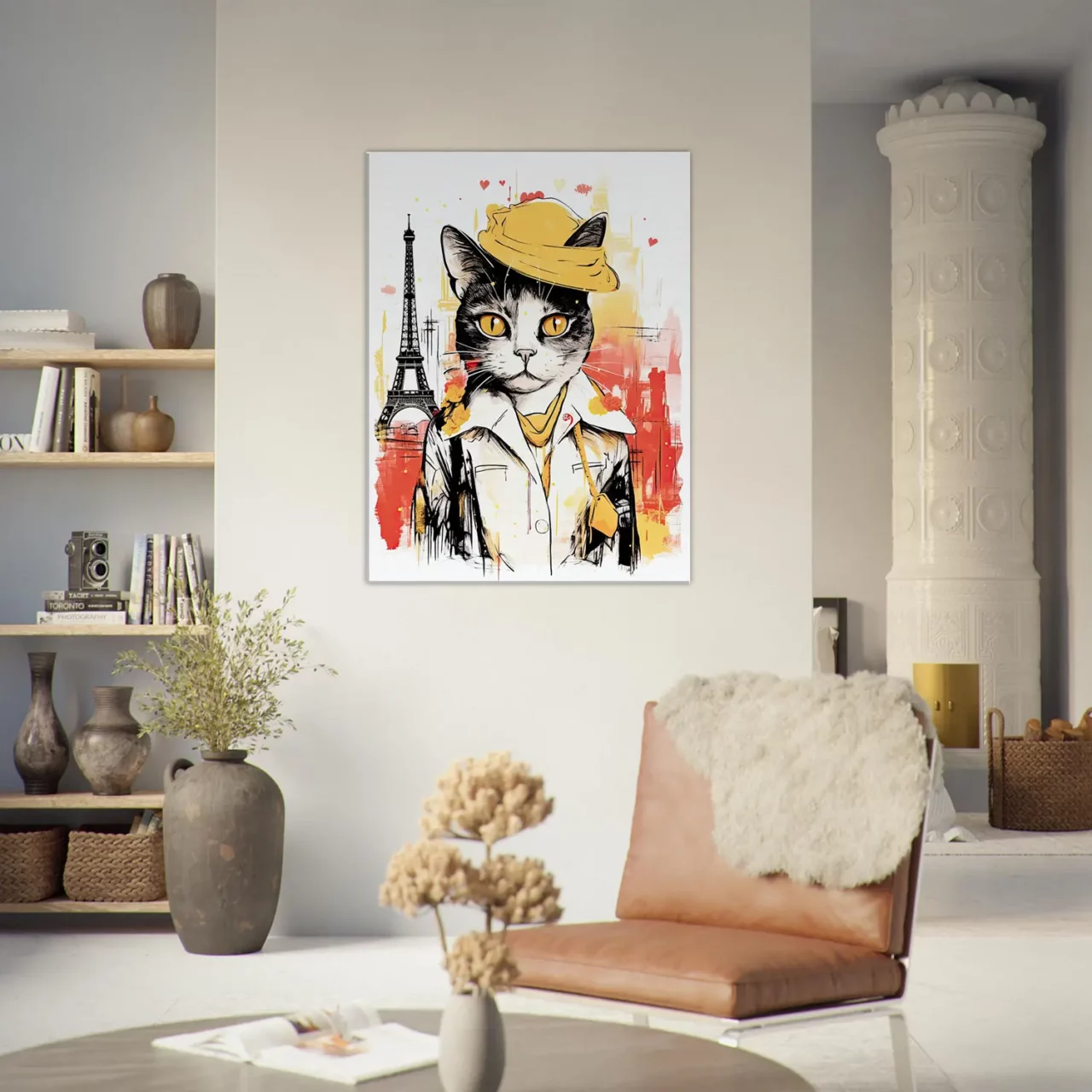 Cadre Charme parisien à travers les yeux d’un chat artiste charme parisien à travers les yeux d’un chat artiste