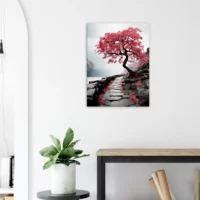 Cadre Chemin Zen – Bichrome et Cerisier chemin zen bichrome et cerisier
