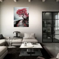 Cadre Chemin Zen – Bichrome et Cerisier chemin zen bichrome et cerisier