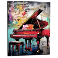Décor piano à queue style George Mathieu décor piano à queue style george mathieu