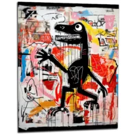 tableau basquiat, le dinosaure
