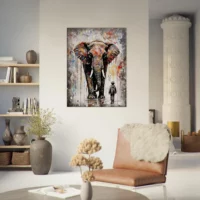 elephant graffiti dans le style de banksy