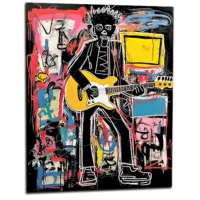 guitariste musicien par basquiat