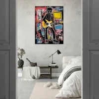 guitariste musicien par basquiat