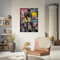 guitariste musicien par basquiat