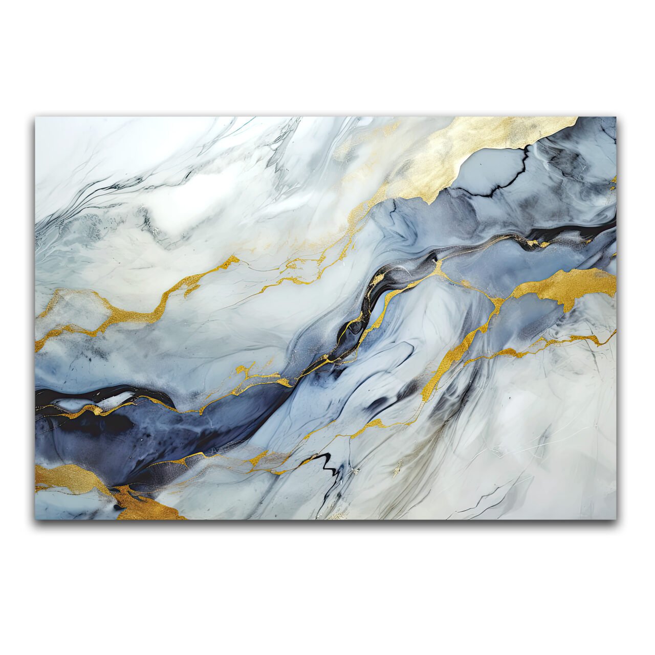 marbre bleu doré abstrait