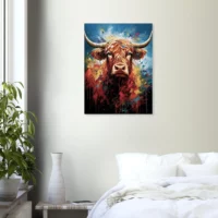 peinture vache highland
